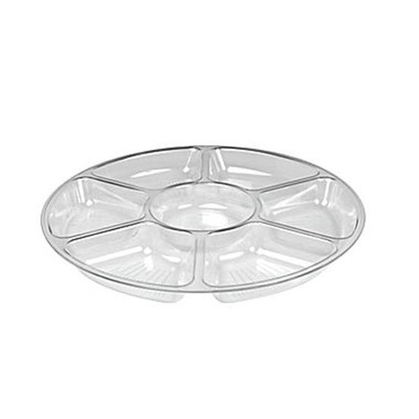 Fineline Settings Fineline Settings 3509-CL Clear Large 7-Compartment Serving Tray 3509-CL